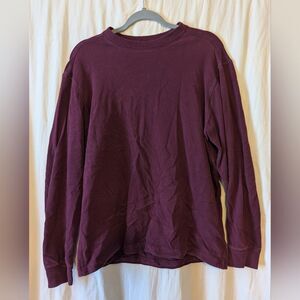 Sonoma Men's Maroon Long Sleeve Tee